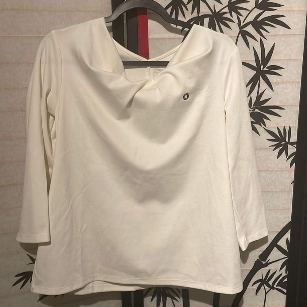 Chase Bank ivory scoop sweater